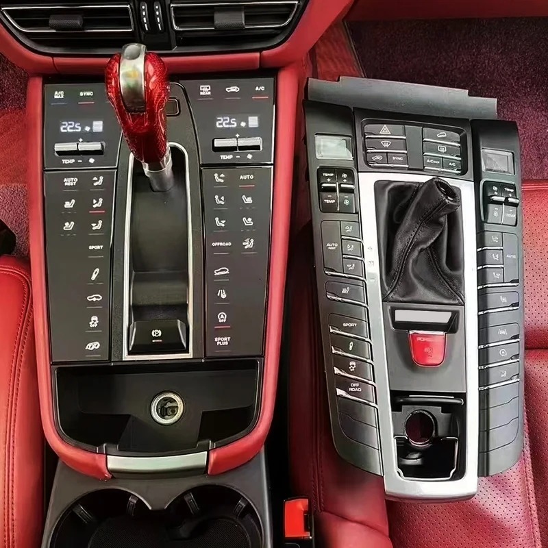 2014-2022 Car Upgrade 2023 LCD Shift Button Central Control Panel New Touch Mirror Saddle Panel for Macan